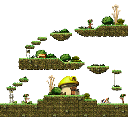 Minimap of East Entrance to Mushroom Town