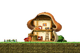 Minimap of Mushroom Town Townstreet