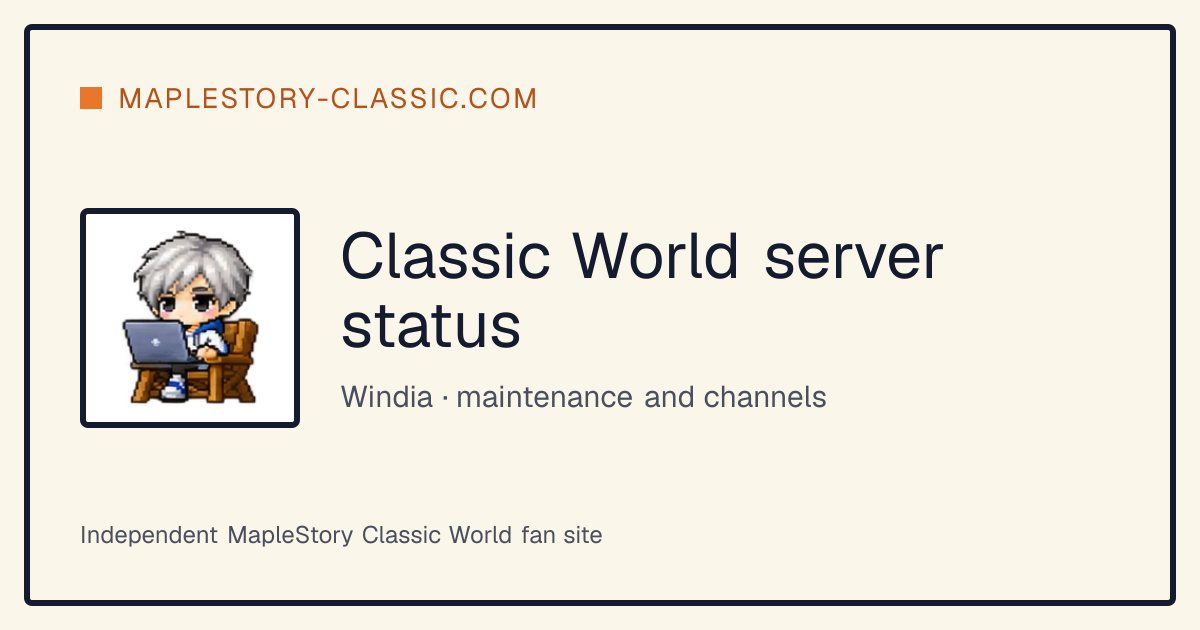 Is MapleStory Classic World Down? Server Status & Channels